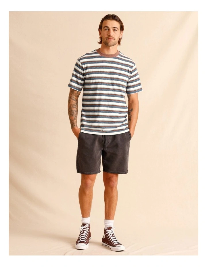 Solange Stripe Short Sleeve Tee in Blue image 3