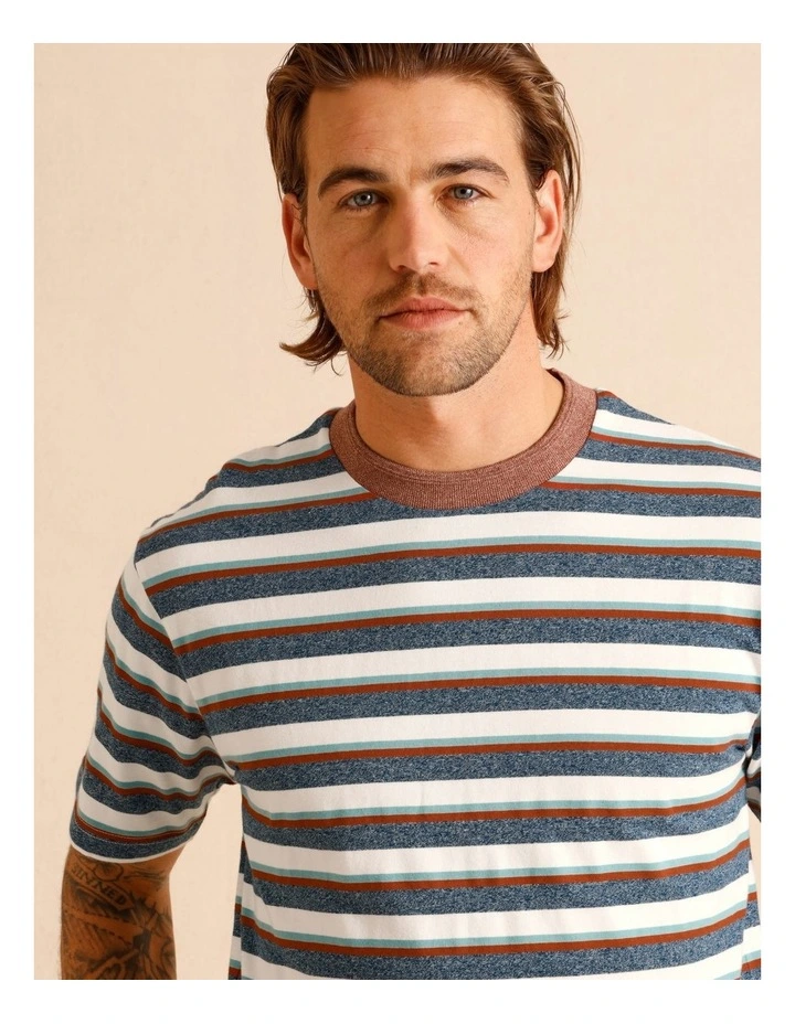 Solange Stripe Short Sleeve Tee in Blue image 5