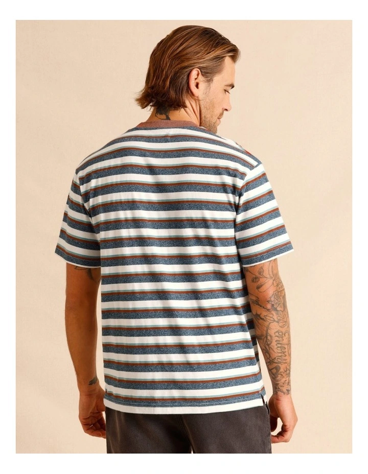Solange Stripe Short Sleeve Tee in Blue image 6