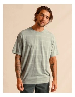 Stella Stripe Oversize Short Sleeve Tee in Sage