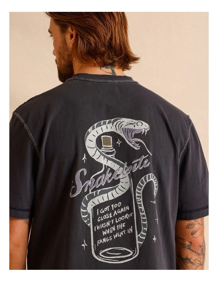 Hendrix Cropped Short Sleeve Tee in Charcoal image 5