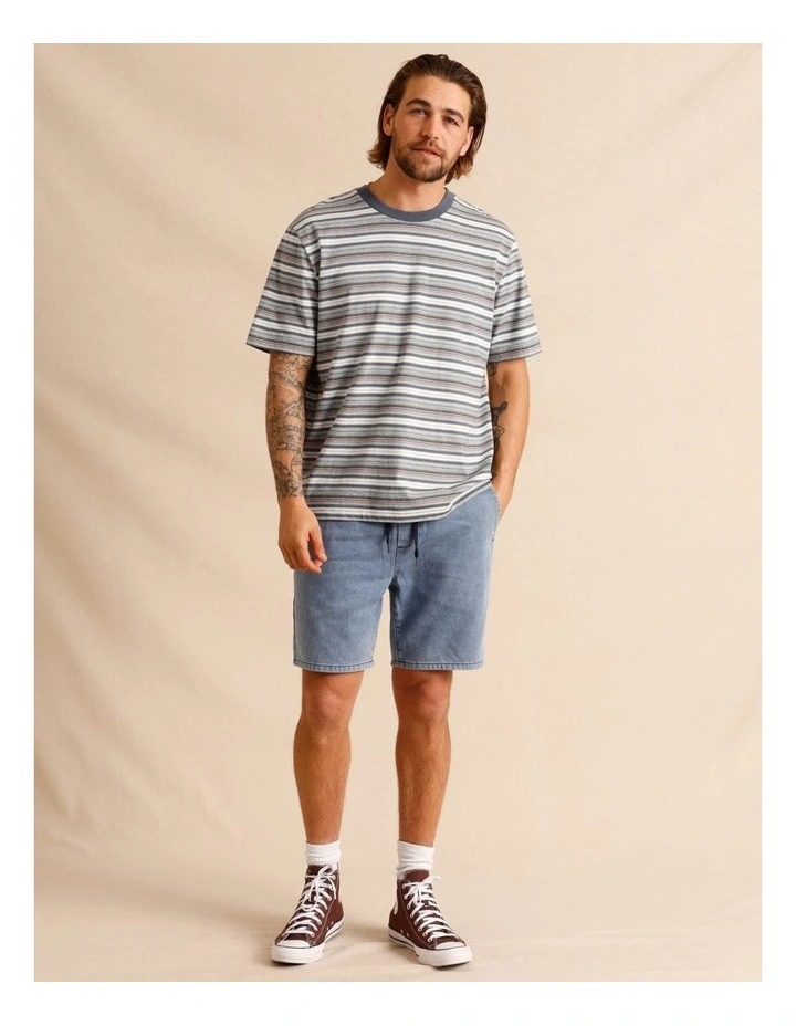 Cayson Stripe Short Sleeve Tee in Blue image 2