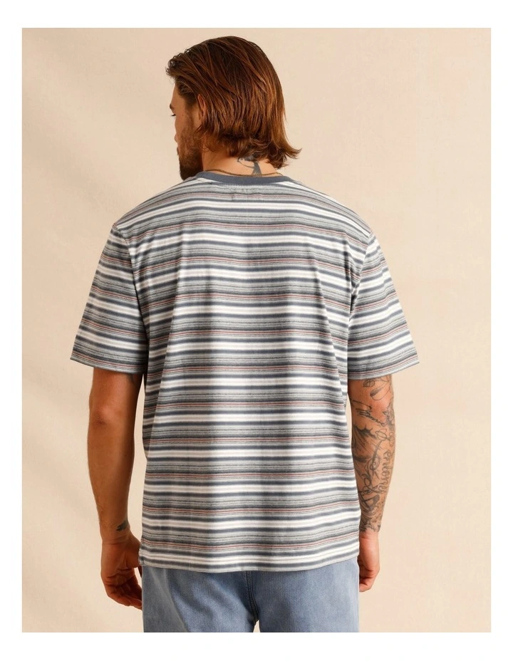 Cayson Stripe Short Sleeve Tee in Blue image 4