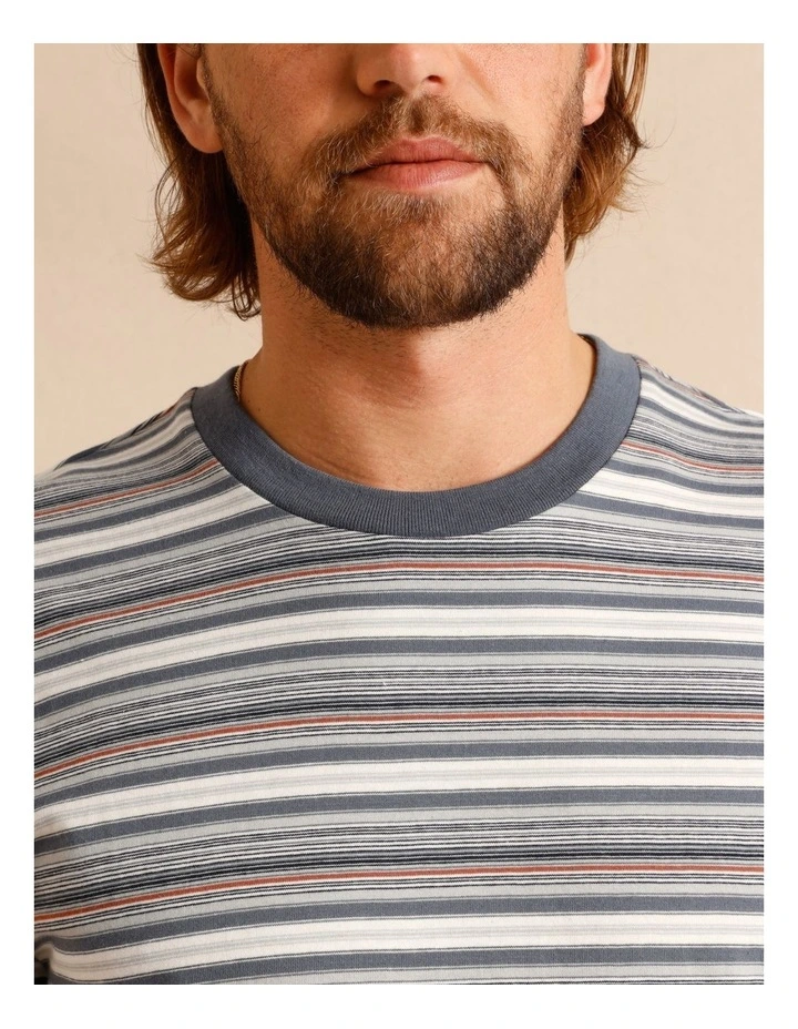 Cayson Stripe Short Sleeve Tee in Blue image 5
