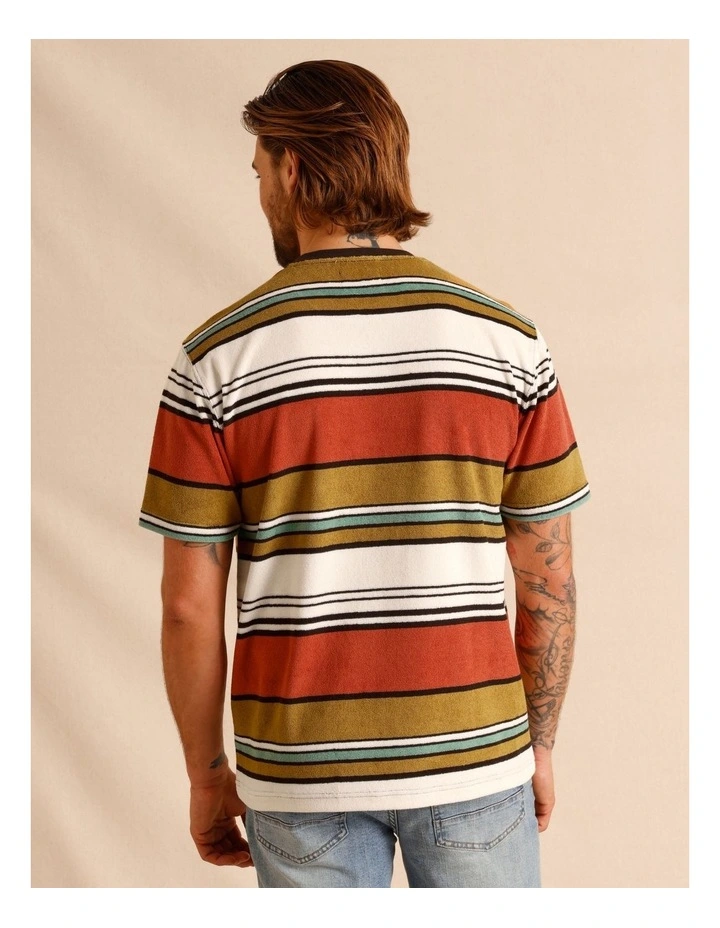 Henry Terry Towelling Tee in Mustard image 4