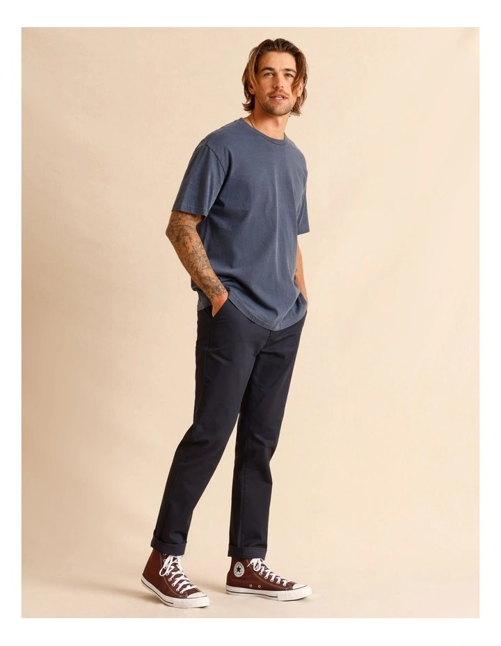 Pacome Relaxed Chino Pant in Navy image 7