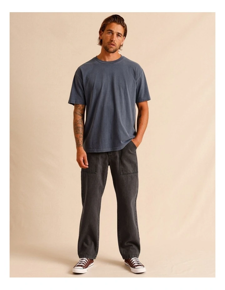 Remi Relaxed Utility Jean in Black image 2
