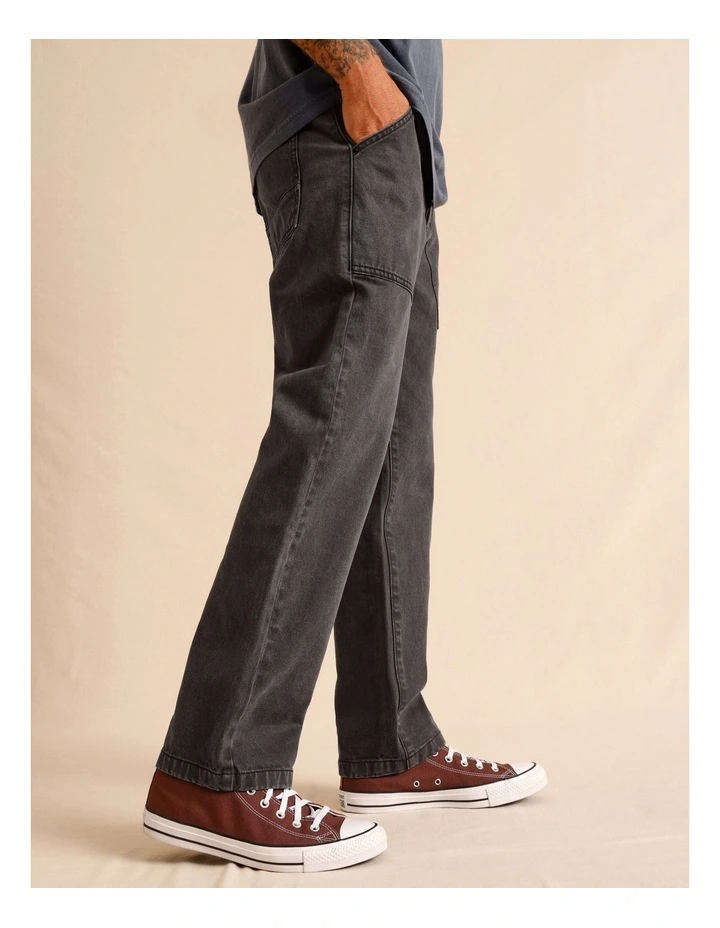 Remi Relaxed Utility Jean in Black image 3