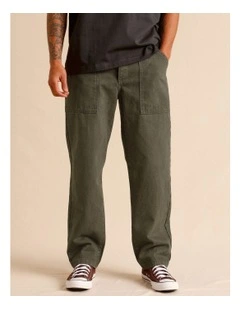 Remi Relaxed Utility Jean in Khaki