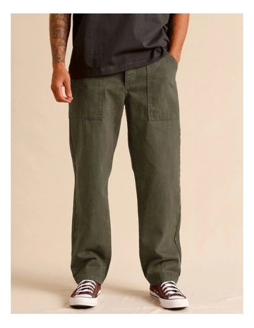 Remi Relaxed Utility Jean in Khaki