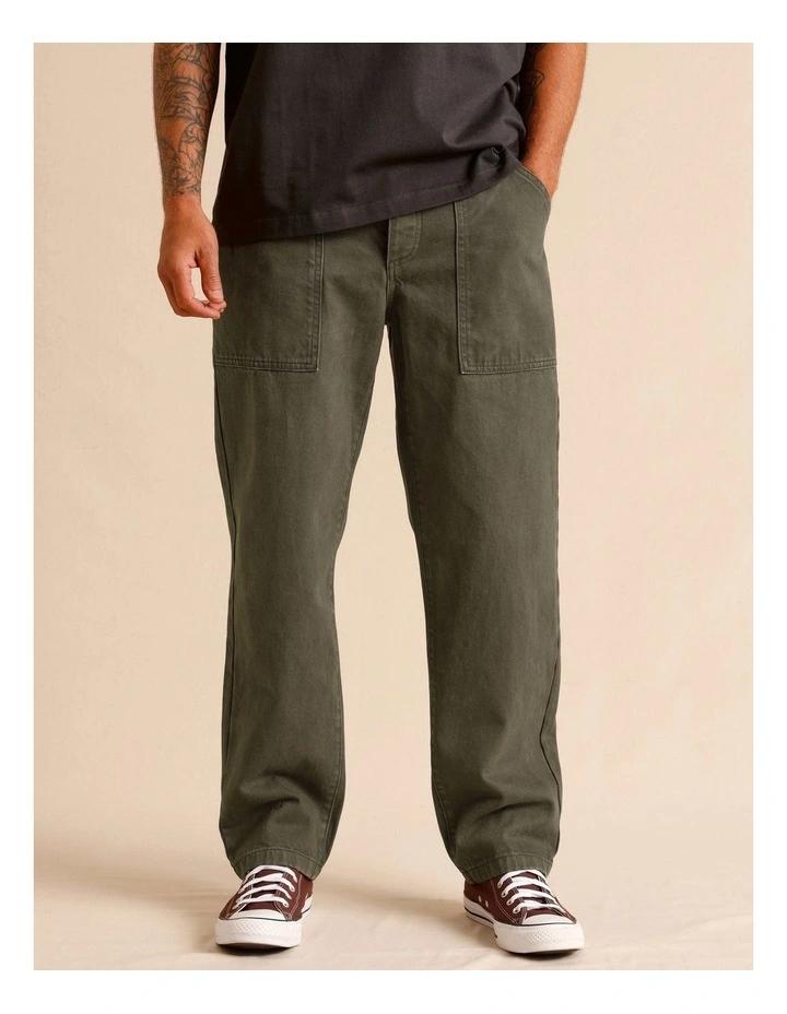 Remi Relaxed Utility Jean in Khaki image 1