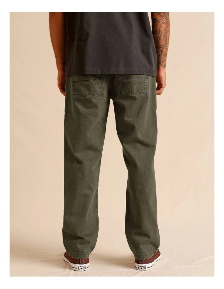 Remi Relaxed Utility Jean in Khaki image 4