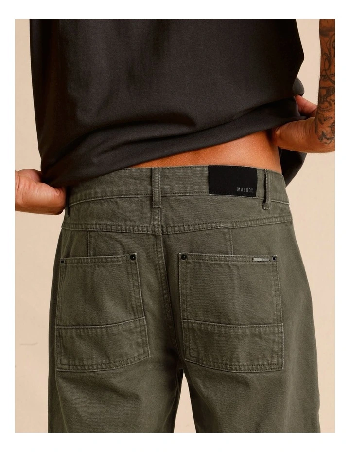 Remi Relaxed Utility Jean in Khaki image 5