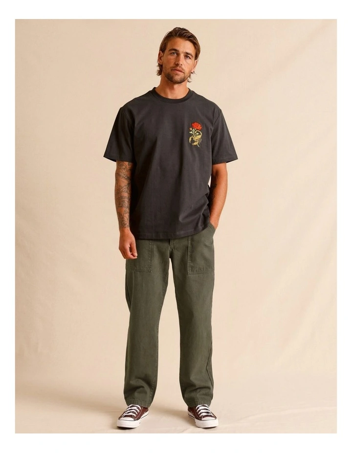 Remi Relaxed Utility Jean in Khaki image 6