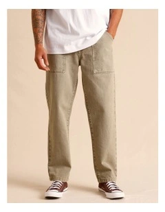 Remi Relaxed Utility Jean in Taupe