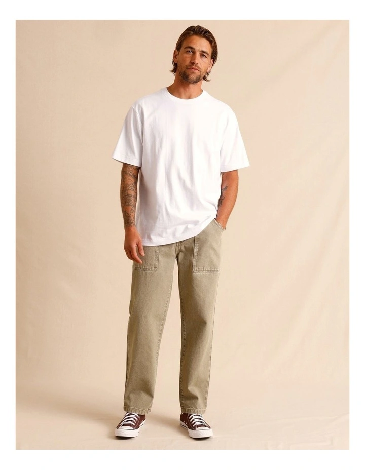 Remi Relaxed Utility Jean in Taupe image 2