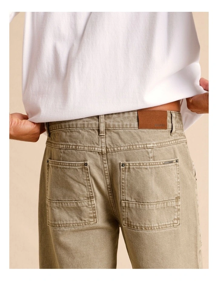 Remi Relaxed Utility Jean in Taupe image 5