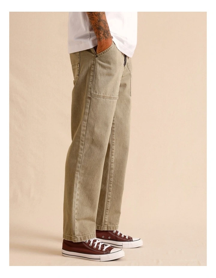 Remi Relaxed Utility Jean in Taupe image 6