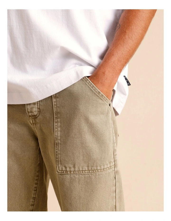 Remi Relaxed Utility Jean in Taupe image 7