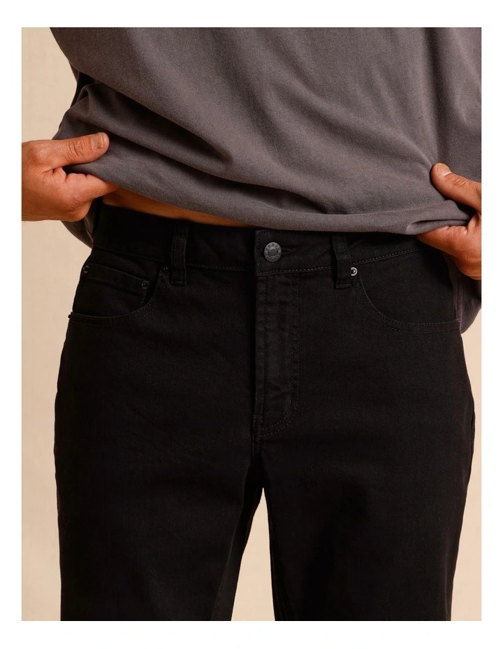 Essential Dylan Regular Straight Jean Leg Length Solid in Black image 3