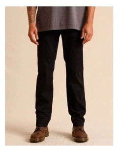 Essential Dylan Regular Straight Jean Length Solid in Black