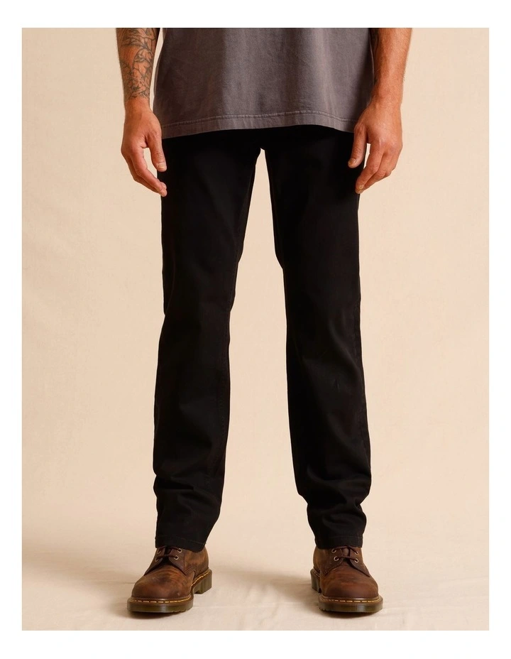 Essential Dylan Regular Straight Jean Length Solid in Black image 1