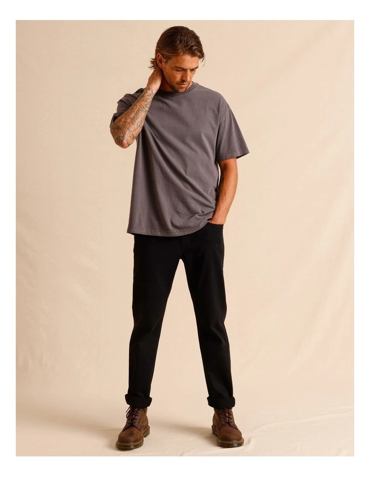 Essential Dylan Regular Straight Jean Length Solid in Black image 2