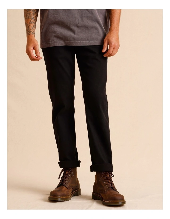 Essential Dylan Regular Straight Jean Length Solid in Black image 4