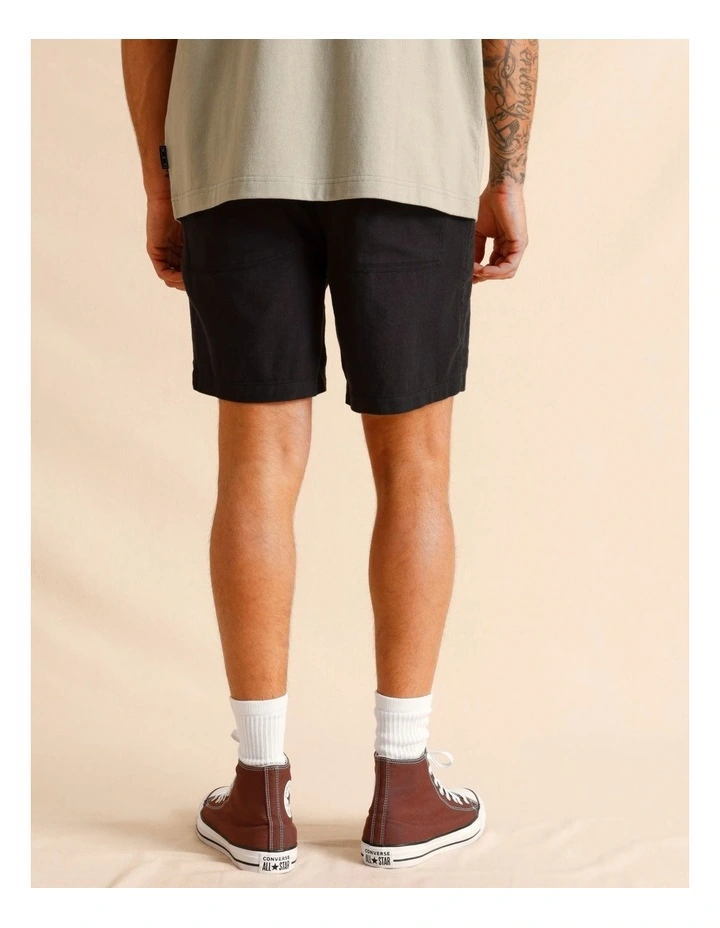 Eli Elastic Waist Short in Charcoal image 4