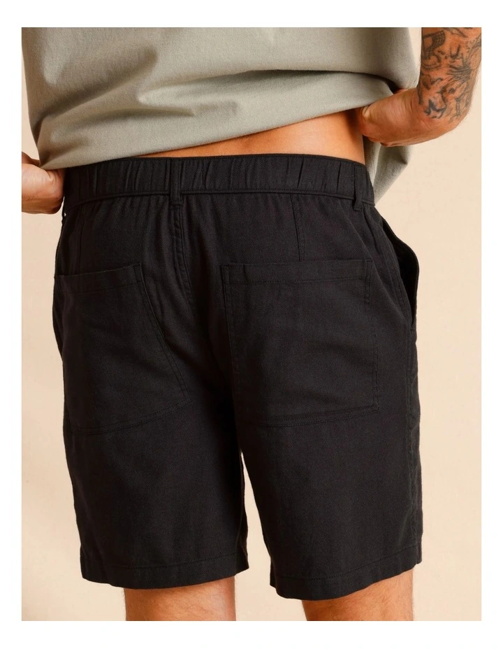 Eli Elastic Waist Short in Charcoal image 5