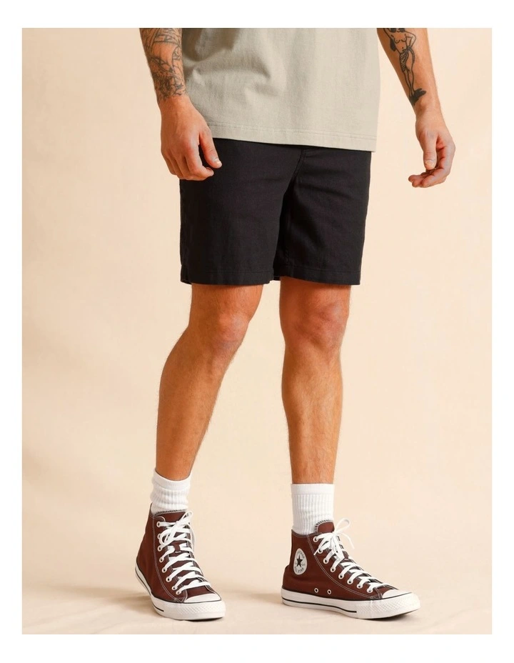 Eli Elastic Waist Short in Charcoal image 6