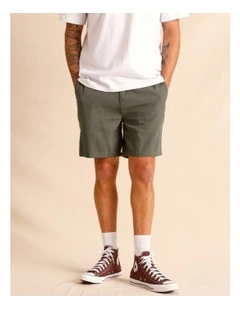 Eli Elastic Waist Short in Khaki