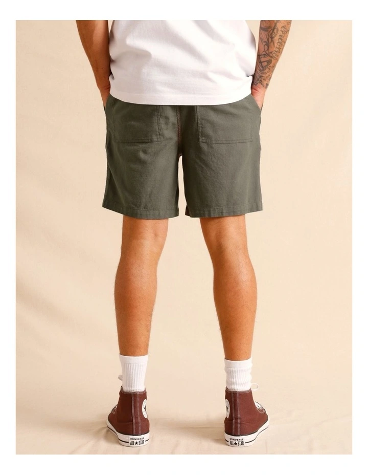 Eli Elastic Waist Short in Khaki image 5