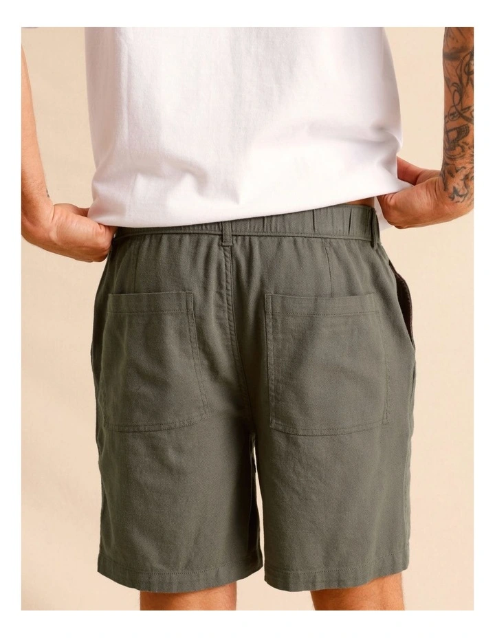 Eli Elastic Waist Short in Khaki image 6