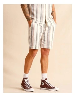 Saige Stripe Shorts in Natural