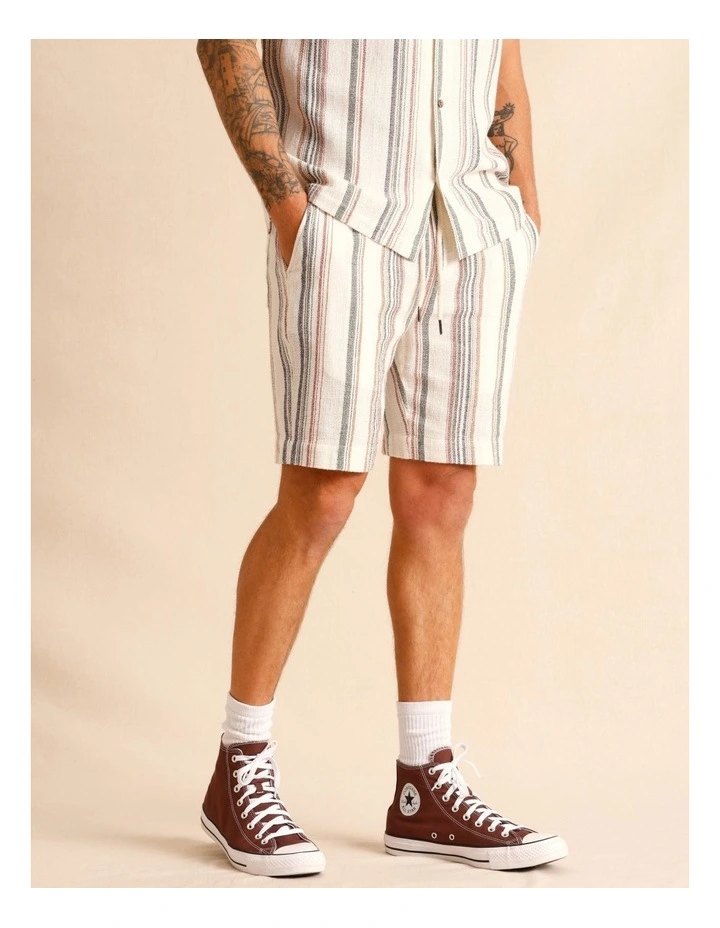 Saige Stripe Shorts in Natural image 1