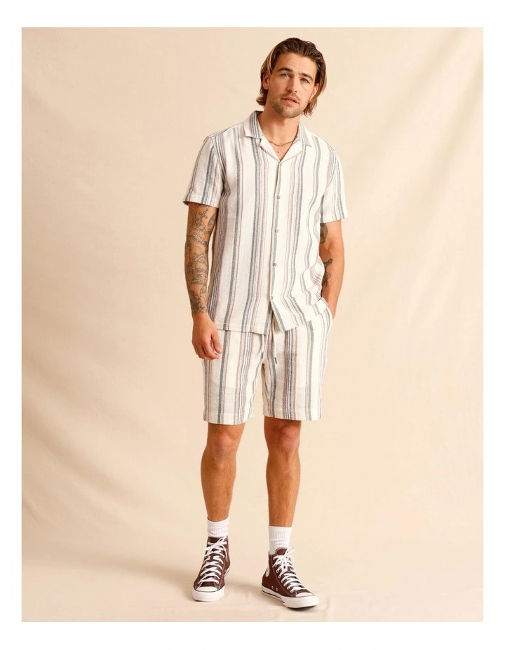 Saige Stripe Shorts in Natural image 2