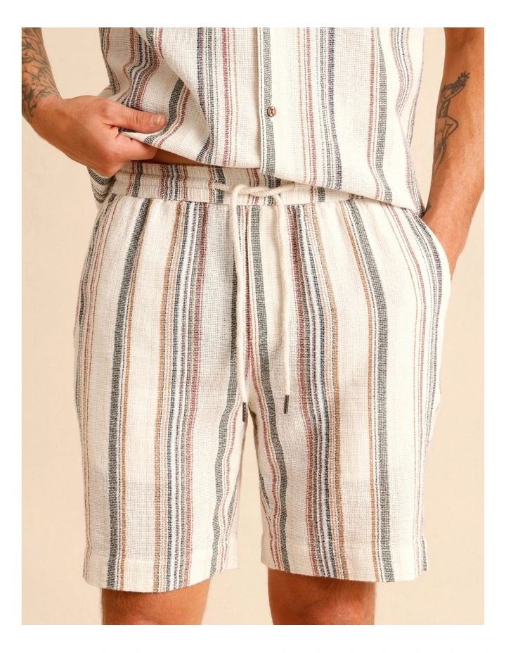 Saige Stripe Shorts in Natural image 3