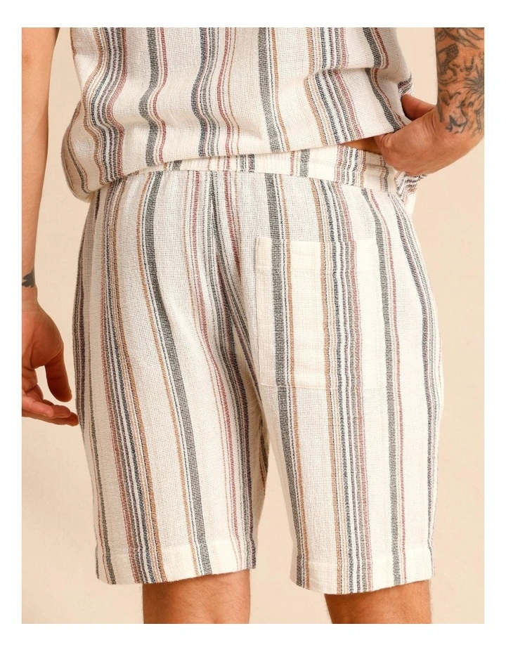 Saige Stripe Shorts in Natural image 4