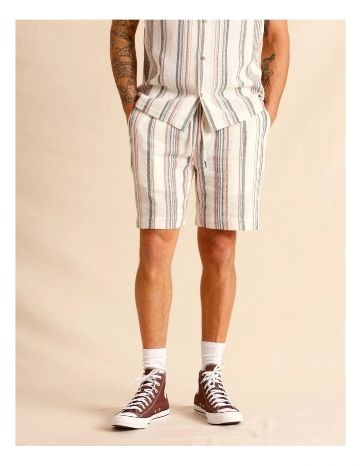 Saige Stripe Shorts in Natural image 5