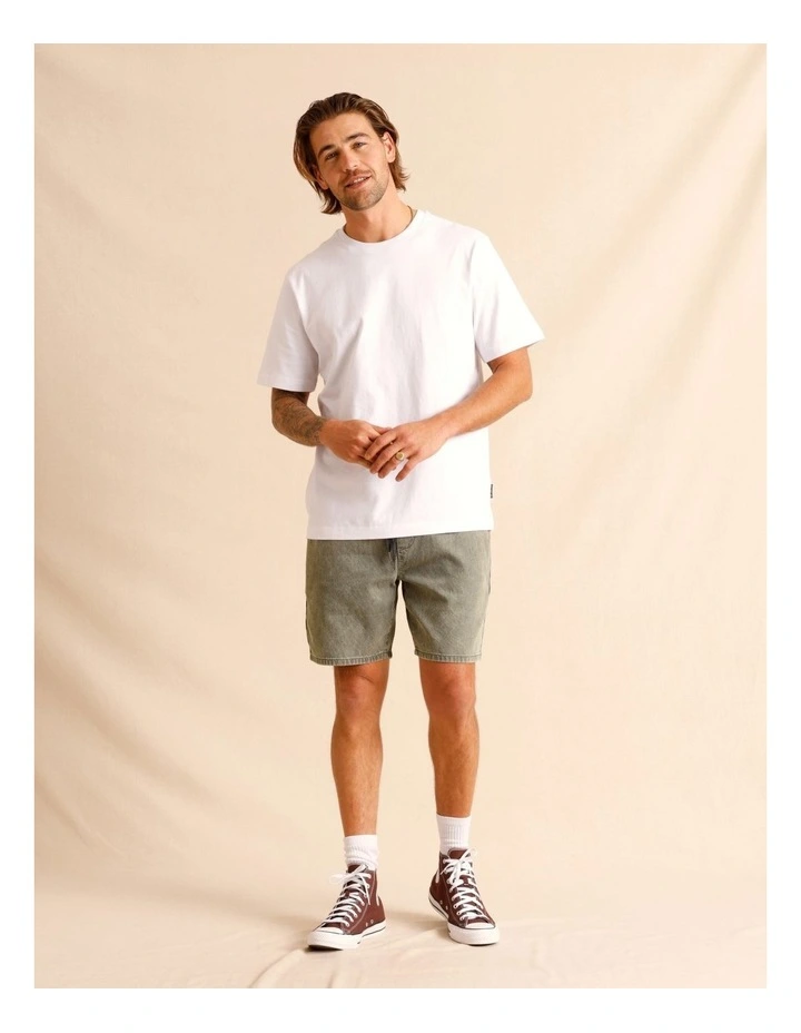 Dune Knit Denim Shorts in Green image 2