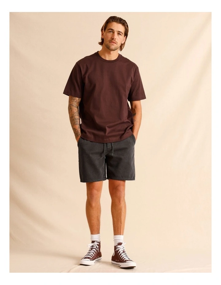 Dune Knit Denim Shorts in Charcoal image 2