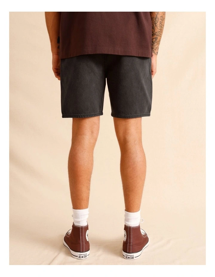 Dune Knit Denim Shorts in Charcoal image 5