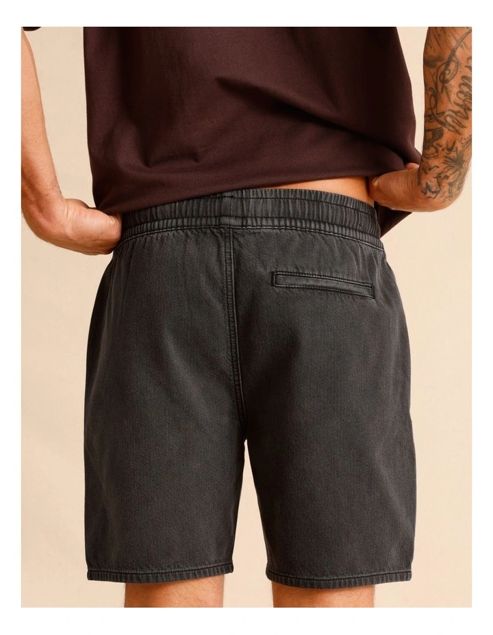 Dune Knit Denim Shorts in Charcoal image 6
