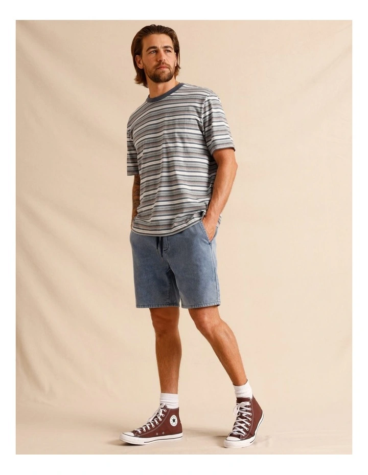 Dune Knit Denim Shorts in Blue image 2