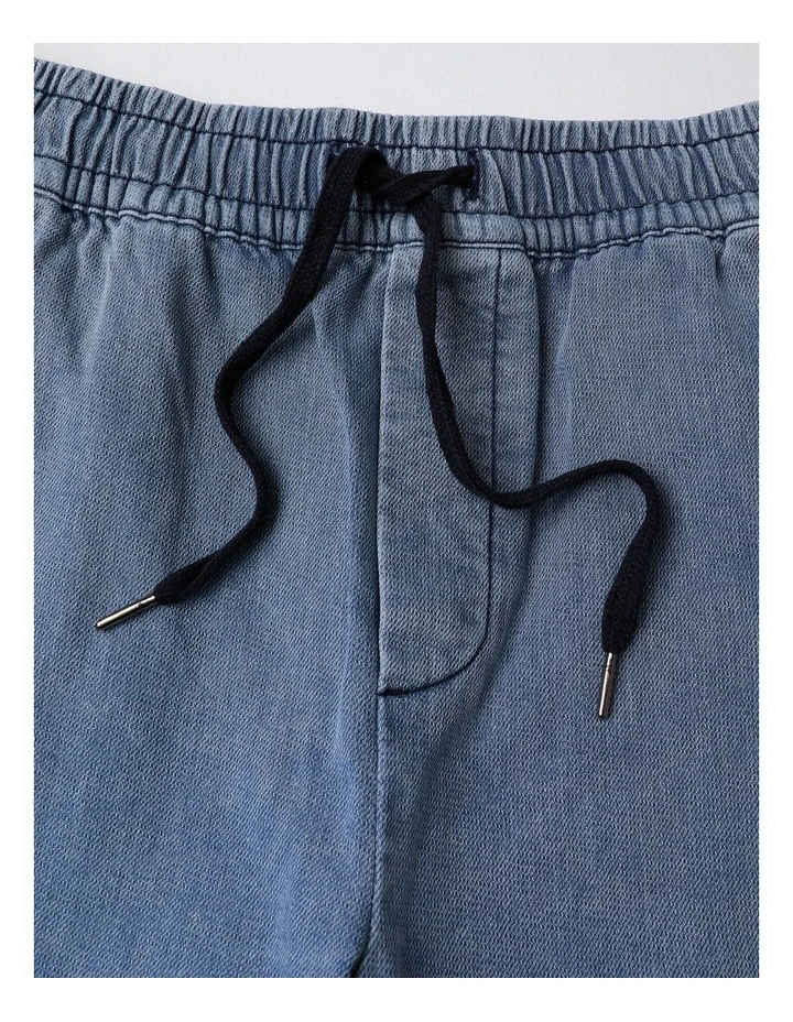 Dune Knit Denim Shorts in Blue image 2