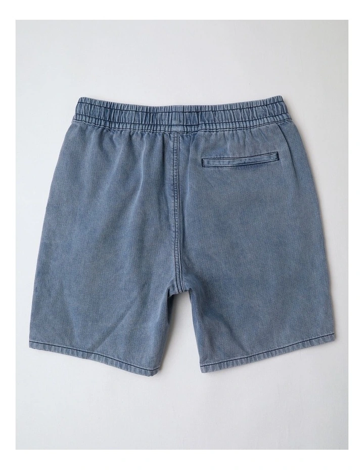 Dune Knit Denim Shorts in Blue image 3