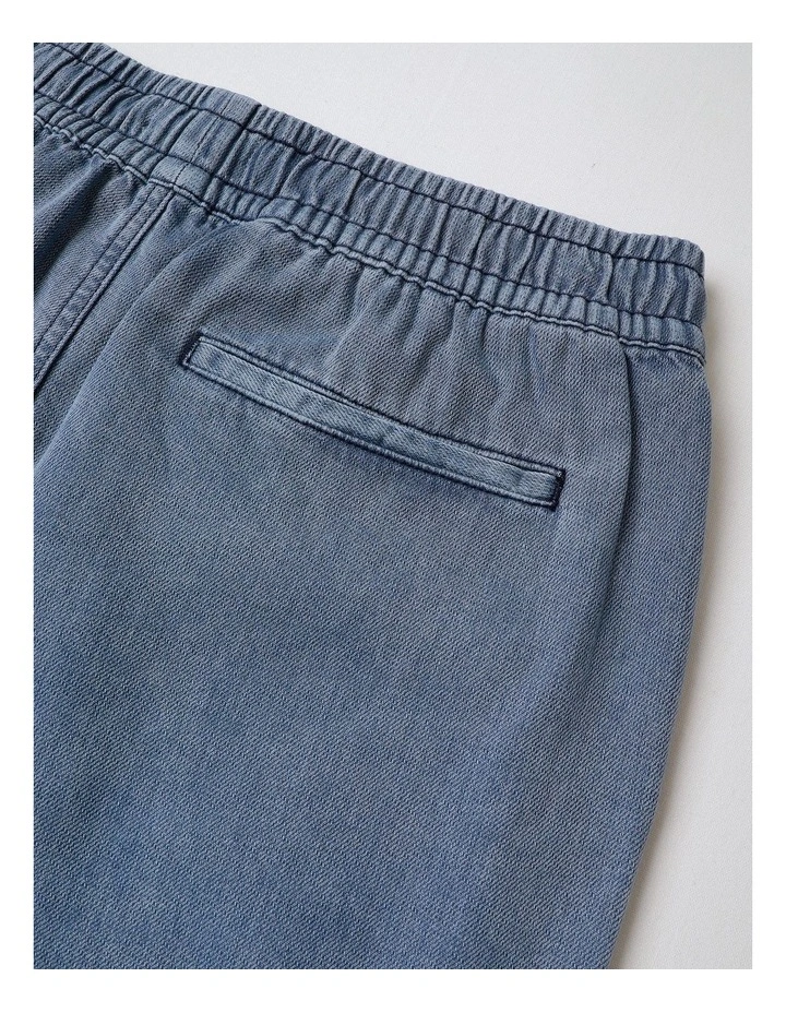 Dune Knit Denim Shorts in Blue image 4