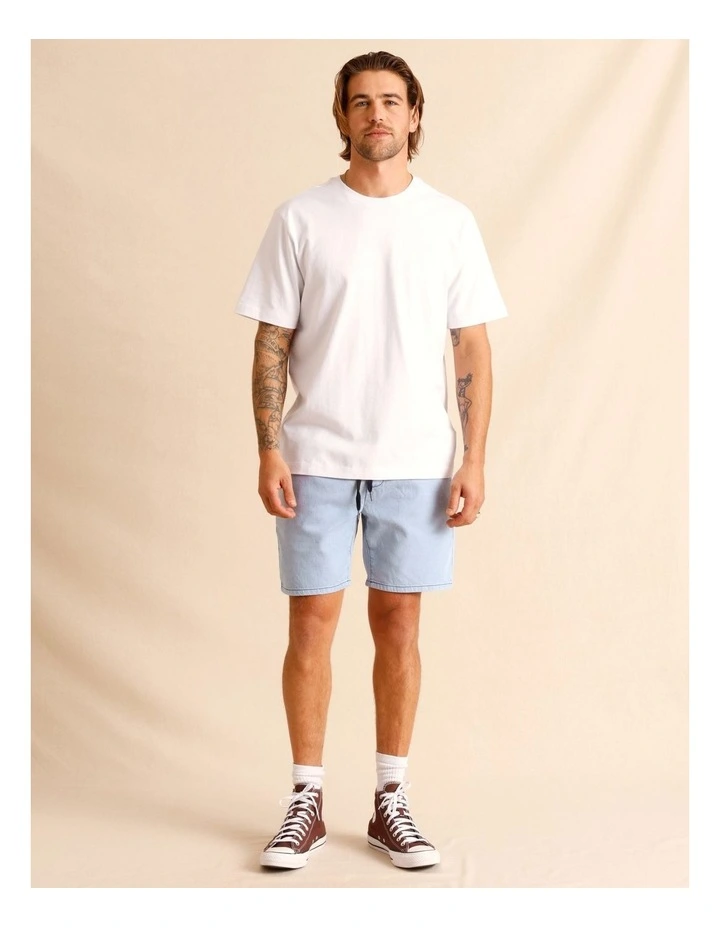 Dune Knit Denim Shorts in Light Blue image 2