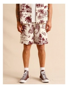 Vashti Print Shorts in Cream